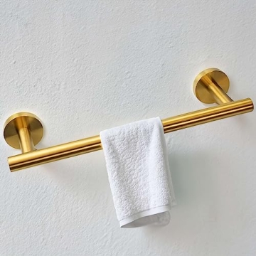 Modket 12 Inch Brushed Gold Towel Bar for Stylish Bathrooms