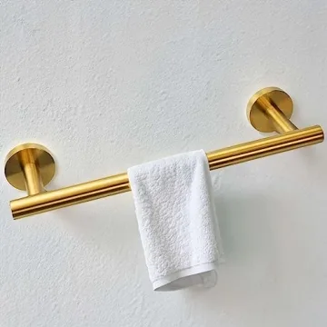 Modket 12 Inch Brushed Gold Towel Bar for Stylish Bathrooms