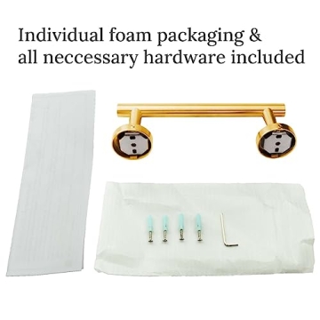 Modket 12 Inch Brushed Gold Towel Bar for Stylish Bathrooms