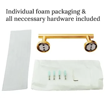 Modket 12 Inch Brushed Gold Towel Bar for Stylish Bathrooms