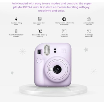 FUJIFILM Instax Mini 12 Holiday Bundle in Lilac Purple