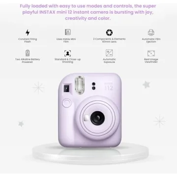 FUJIFILM Instax Mini 12 Holiday Bundle in Lilac Purple