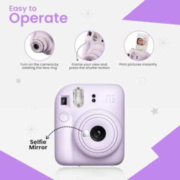 FUJIFILM Instax Mini 12 Holiday Bundle in Lilac Purple