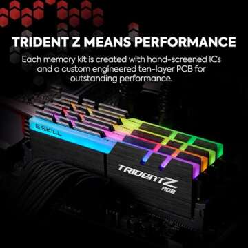G.SKILL Trident Z RGB Series (Intel XMP) DDR4 RAM 16GB (2x8GB) 3200MT/s CL16-18-18-38 1.35V Desktop Computer Memory UDIMM (F4-3200C16D-16GTZR)