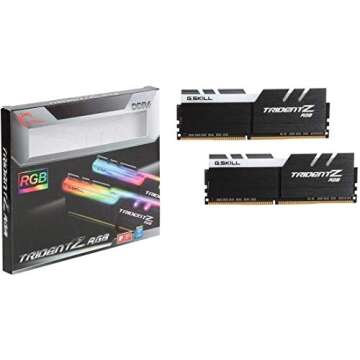 G.SKILL Trident Z RGB Series (Intel XMP) DDR4 RAM 16GB (2x8GB) 3200MT/s CL16-18-18-38 1.35V Desktop Computer Memory UDIMM (F4-3200C16D-16GTZR)