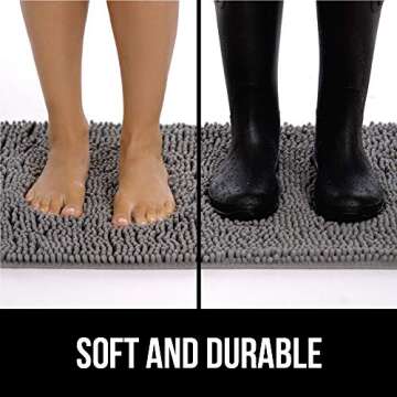 Gorilla Grip Ultra Absorbent Grippy Doormat for Muddy Dog Paws, Machine Washable Soak Stopper Rugs C...