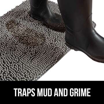 Gorilla Grip Ultra Absorbent Grippy Doormat for Muddy Dog Paws, Machine Washable Soak Stopper Rugs Cleaner Floors, Bed Mat for Dirty Dogs, Indoor Entrance Door Rug Pet Bed Mats 24x17 Beige Ivory