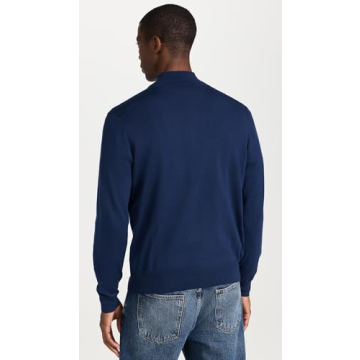 Faherty Men's Movement Quarter Zip Sweater - Navy Heather Style