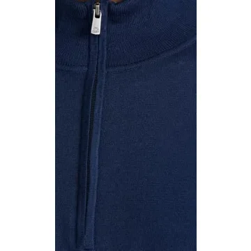 Faherty Men's Movement Quarter Zip Sweater - Navy Heather Style