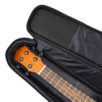 CLOUDMUSIC Padded Ukulele Case 23" Concert Backpack