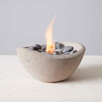 Stylish TerraFlame Wave Fire Bowl Table Top | Indoor & Outdoor Portable Fire Pit