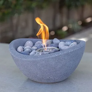 Portable TerraFlame Wave Fire Bowl for Indoor and Outdoor Use