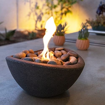 Portable TerraFlame Wave Fire Bowl for Indoor and Outdoor Use