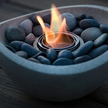 Portable TerraFlame Wave Fire Bowl for Indoor and Outdoor Use