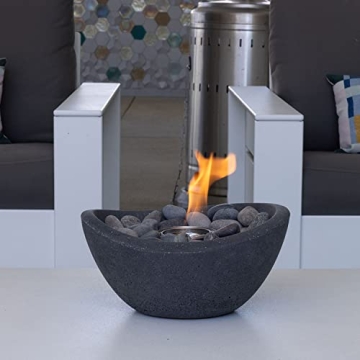 Portable TerraFlame Wave Fire Bowl for Indoor and Outdoor Use