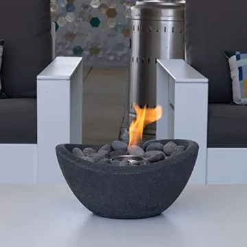 Portable TerraFlame Wave Fire Bowl for Indoor and Outdoor Use