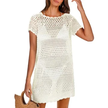 ANRABESS Women's Crochet Swim Cover-Up: Stylish & Comfortable Summer Beach Dress