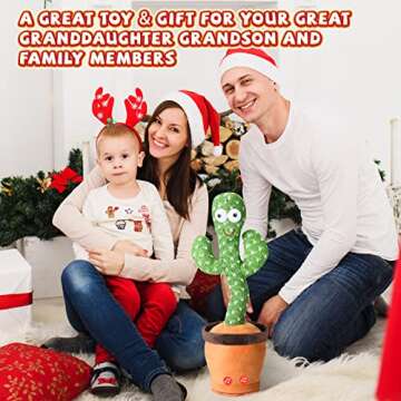 Talking Cactus Toy Dancing the Cactus Baby Toy,Easter Funny Gifts Baby Valentines Day Gifts for Kids Top Toys 2024 White Elephant Gifts for Adults,Volume Adjustable Novelty Infant Toddler Baby Doll