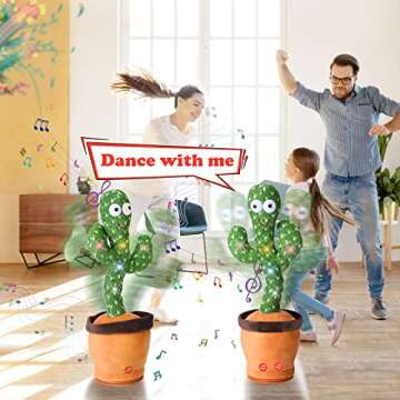 Talking Cactus Toy Dancing the Cactus Baby Toy,Easter Funny Gifts Baby Valentines Day Gifts for Kids Top Toys 2024 White Elephant Gifts for Adults,Volume Adjustable Novelty Infant Toddler Baby Doll