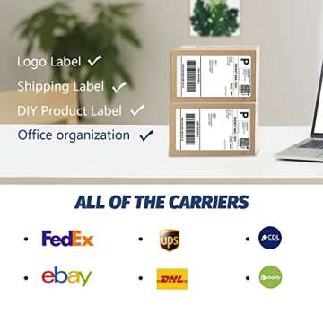 4" x 6" Thermal Shipping Labels - 500 Perforated Fanfold