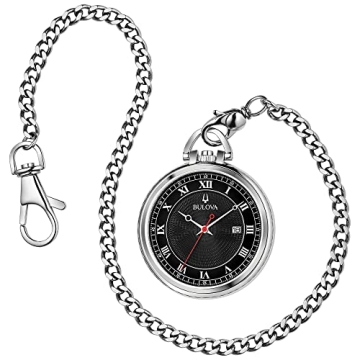 Bulova Classic Stainless Steel Pocket Watch 96B308