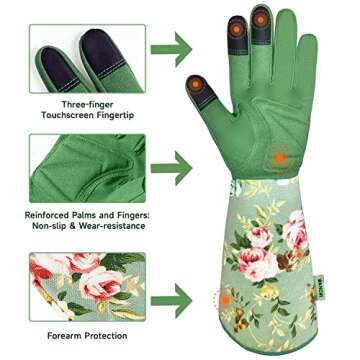 Durable WANCHI Gardening Gloves for Women - Touch Screen