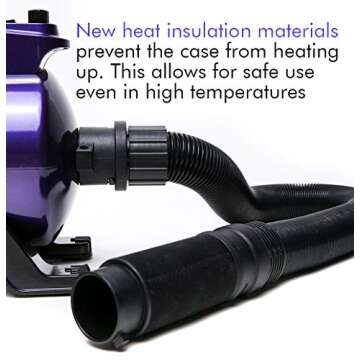 shernbao High Velocity Professional Dog Pet Grooming Hair Drying Force Dryer Blower 5.0HP (Super Cyclone) SHD-2600P (Purple)