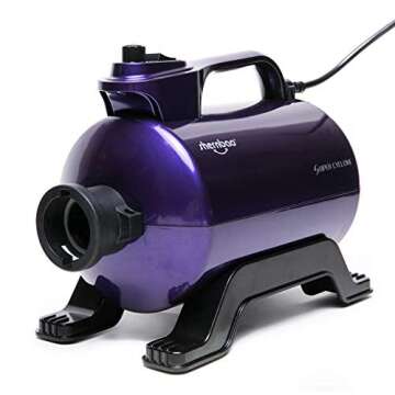 shernbao High Velocity Professional Dog Pet Grooming Hair Drying Force Dryer Blower 5.0HP (Super Cyclone) SHD-2600P (Purple)