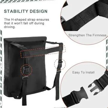 Himal Outdoors Spare Tire Trash Bag, Spare Tire Storage Bag,SUV Trunk Organizer for Outdoor Off-Road Recovery Gear,Black