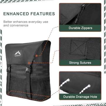 Himal Outdoors Spare Tire Trash Bag, Spare Tire Storage Bag,SUV Trunk Organizer for Outdoor Off-Road Recovery Gear,Black