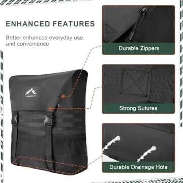 Himal Outdoors Spare Tire Trash Bag, Spare Tire Storage Bag,SUV Trunk Organizer for Outdoor Off-Road Recovery Gear,Black