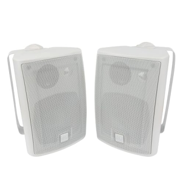 Dual Electronics 4" 3-Way Outdoor Indoor Speakers - High Performance & Bass