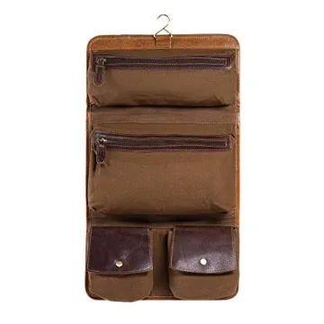 KomalC Premium Leather Toiletry Bag for Travel
