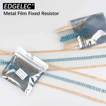 EDGELEC 100pcs 10 ohm Resistor 1W, 1 Watt ±1% Tolerance Metal Film Fixed Resistor, Multiple Values of Resistance Optional