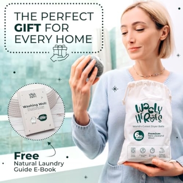 XL 6-Pack Wool Dryer Balls - Eco-Friendly & Fun Laundry Solution