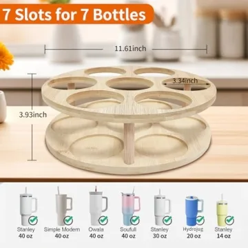 Rotatable Wooden Organizer for Stanley 40 oz Tumblers