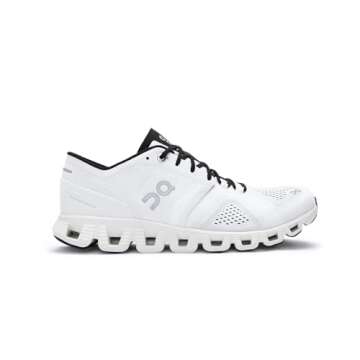 On Running Mens Cloud X Synthetic Textile White Black Trainers 10.5 US