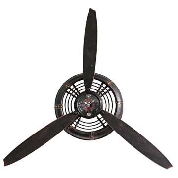 YOUKI Metal Vintage Airplane Propeller Wall Decor,Wall Decoration for Kitchen Bedroom,Aviation Airpl...