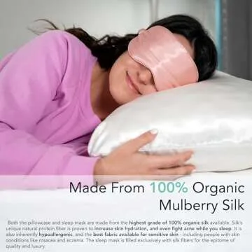 Honeydew Scrumptious Side Pillow + Silk Pillowcase Gift Pack- Adjustable Support for Neck & Shoulder Pain Relief- Made in USA- Pillow and Pillowcase Set (King Size)