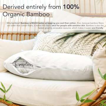 Honeydew Scrumptious Side Pillow + Silk Pillowcase Gift Pack- Adjustable Support for Neck & Shoulder Pain Relief- Made in USA- Pillow and Pillowcase Set (King Size)