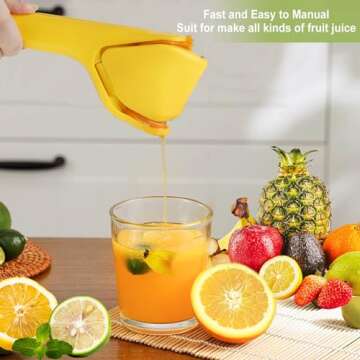 ToGeeKa Lemon Squeezer, Effortless Manual Flat Lime Juicer Squeezer, Hand Citrus Press, Folds Design For Saving Space Storage, Easy to Make Juice From Lemon, Lime, Cirtus, Orange, Fruits