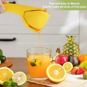 ToGeeKa Lemon Squeezer, Effortless Manual Flat Lime Juicer Squeezer, Hand Citrus Press, Folds Design For Saving Space Storage, Easy to Make Juice From Lemon, Lime, Cirtus, Orange, Fruits