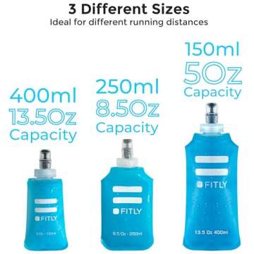 FITLY Soft Flask 3 Pack - Lightweight Hydration Pack