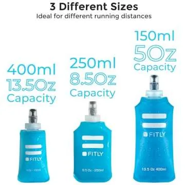 FITLY Soft Flask 3 Pack - Lightweight Hydration Pack