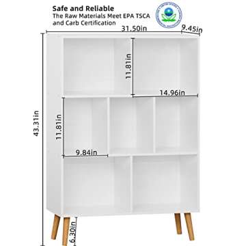 Stunning YAHARBO White 3-Tier Bookshelf for Home
