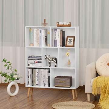 Stunning YAHARBO White 3-Tier Bookshelf for Home