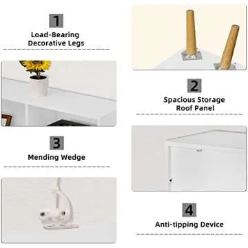 Stunning YAHARBO White 3-Tier Bookshelf for Home
