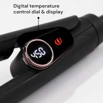 L'ANGE HAIR Le Titane Titanium Flat Iron for Straightening and Curling | Dual Voltage Iron for Travel | 2 in 1 Design for All Hair Types (Black 1.75")