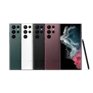 SAMSUNG Galaxy S22 Ultra Cell Phone, Factory Unlocked Android Smartphone, 256GB, 8K Camera, Brightest Display Screen, S Pen, Long Battery Life, Fast 4nm Processor, US Version, 2022, Phantom Black