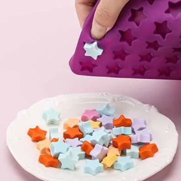 112 Cavity Mini Star Silicone Molds Fun Shaped Chocolate Molds for Homemade Dog Training Treats, Gummies, Candy, Chocolate Chips,Biscuits